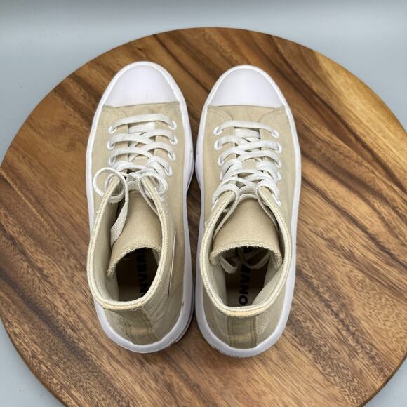 Converse CTAS All Star Lift Shoes Womens 8.5 Tan Canvas Hi Top Platform Sneaker - Picture 5 of 8